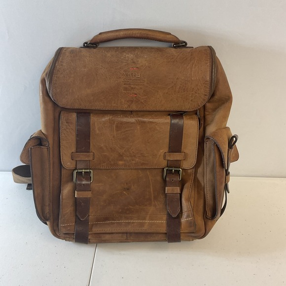 Velez Top Grain Leather Backpack15.6 Inch Laptop Mens Handmade Designer